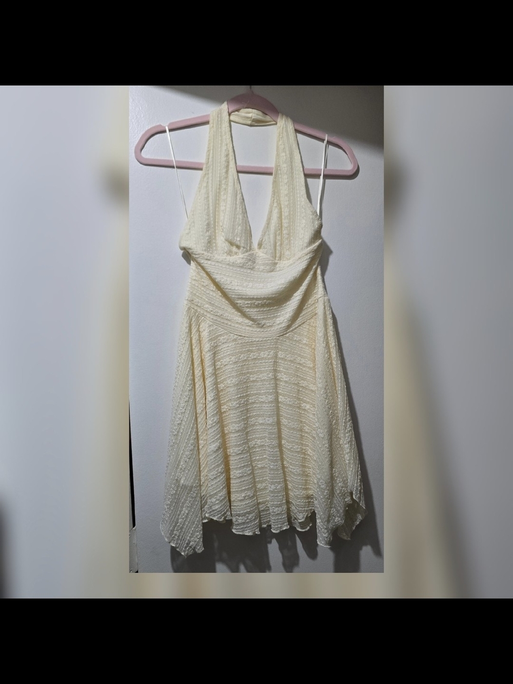 Ivory Halter Fit-and-Flare Dress